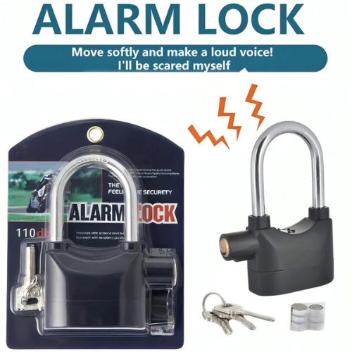 Gembok Alarm Lock Waterproof Siren Padlock