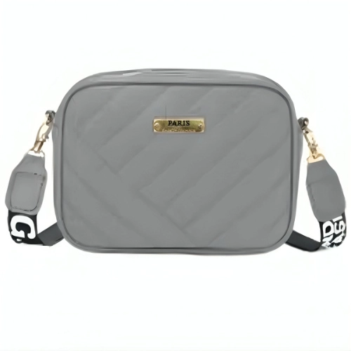 Gray Leather Handbag For Girls & Women