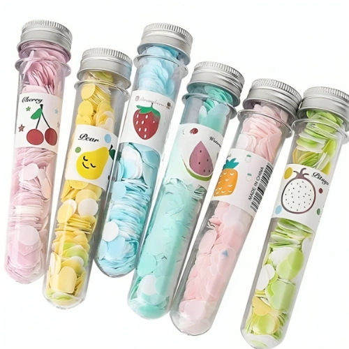 Portable Soap Paper Flakes Flower Tube