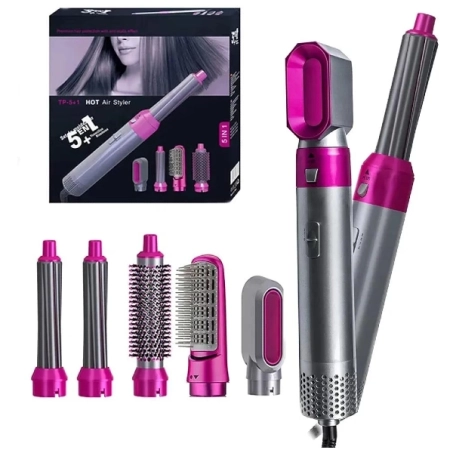 5 in 1 Hair Dryer Multi-Head Hot Air Comb and Curler