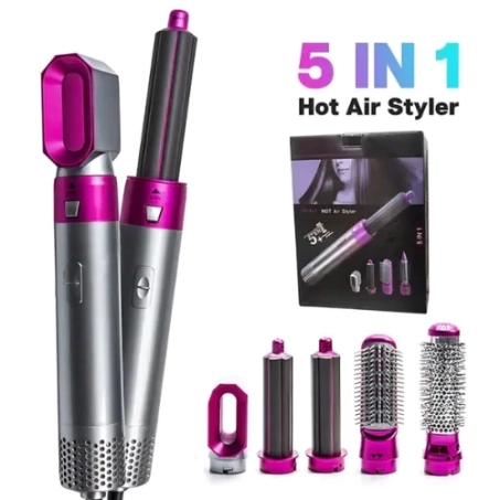5 in 1 Hair Dryer Multi-Head Hot Air Comb and Curler