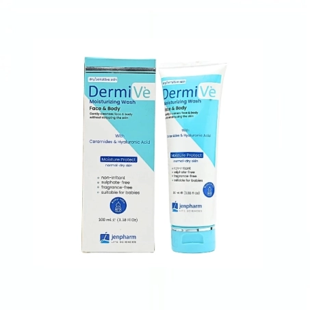 DermiVe Moisturizing Wash Face & Body 100ml