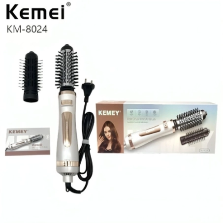 Kemei KM-8024 Hot Air Brush | Straightener, Curler And Volumizer
