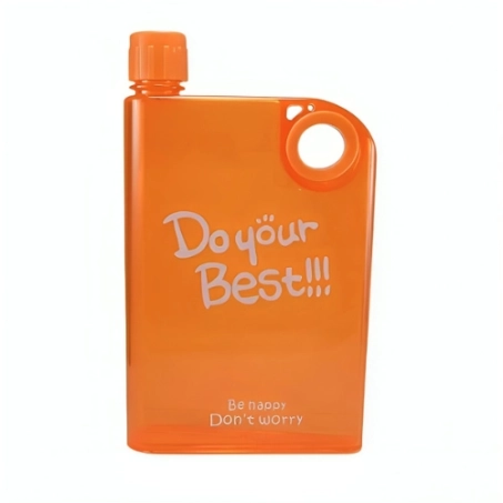 Orange Ultra Slim Notebook Water Bottle