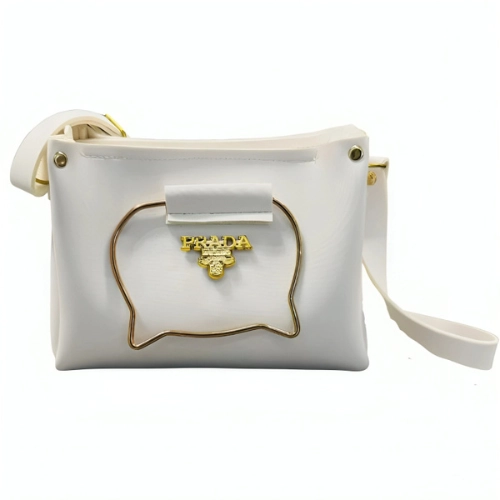White Cat Handle Handbag for Ladies